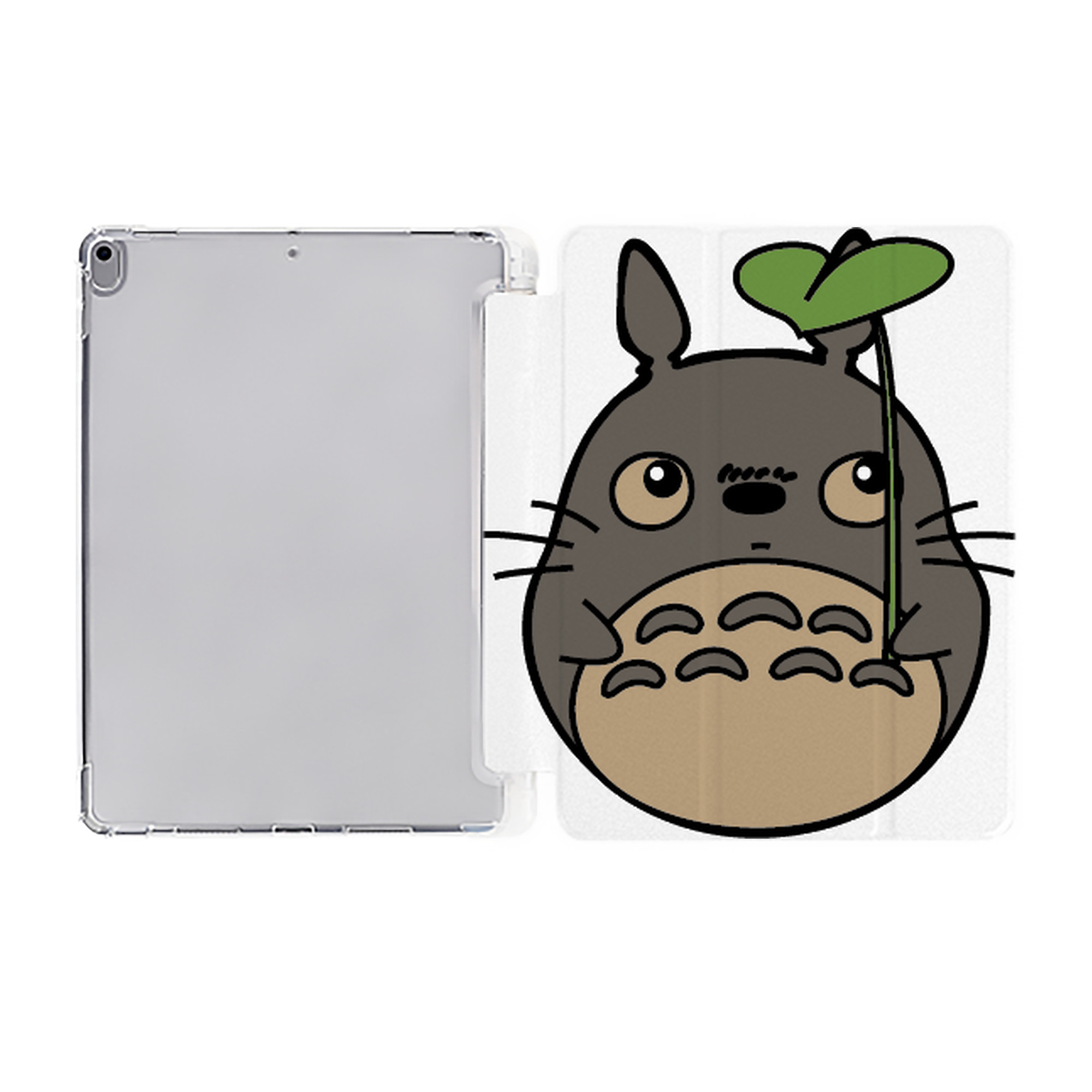 （画像用） となりのトトロ 草壁メイ 草壁サツキ My Neighbor Totoro Satsuki Kusakabe Mei Kusakabe IPad ケース ペン収納付き 三つ折りスタンド PUレザー×シリコン 対応機種9.5/10.5/10.9インチ